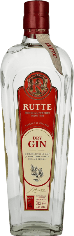 53,95 € Spedizione Gratuita | Gin Rutte & Zn Dry Gin Bottiglia 70 cl