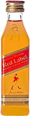3,95 € Envio grátis | Whisky Blended Johnnie Walker Red Label Garrafa Miniatura 5 cl
