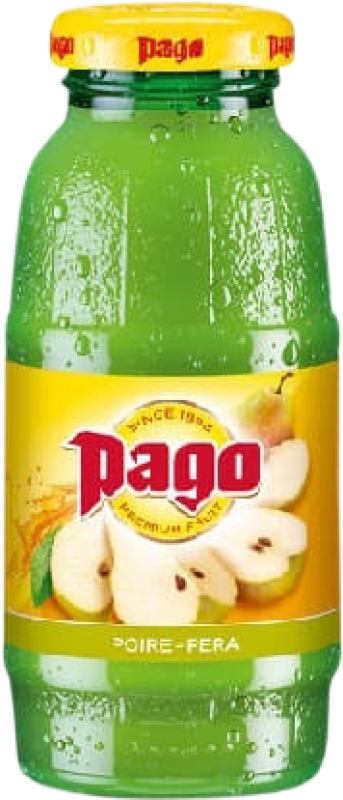 19,95 € Free Shipping | 12 units box Soft Drinks Zumos Pago Spain Small Bottle 20 cl Pera — Pear