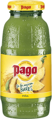 46,95 € Free Shipping | 24 units box Soft Drinks Zumos Pago Spain Small Bottle 20 cl Piña — Pineapple