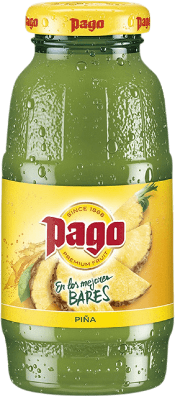 46,95 € Free Shipping | 24 units box Soft Drinks Zumos Pago Spain Small Bottle 20 cl Piña — Pineapple