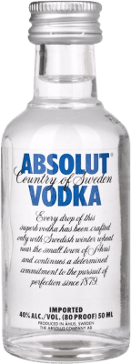 3,95 € Kostenloser Versand | Wodka Absolut Schweden Miniaturflasche 5 cl