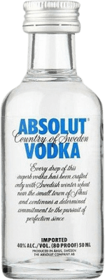 2,95 € Spedizione Gratuita | Vodka Absolut Svezia Bottiglietta Mignon 5 cl