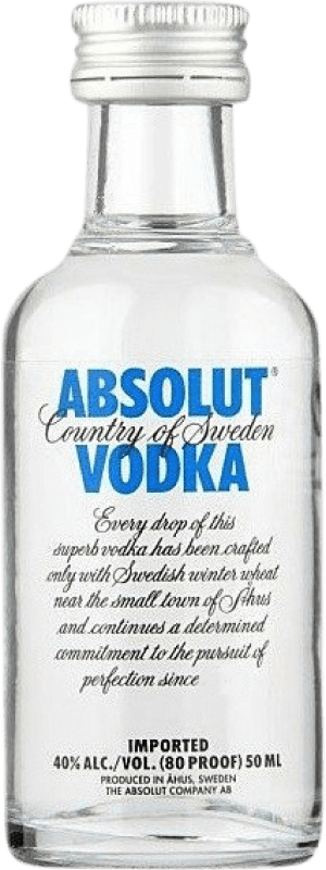 2,95 € Бесплатная доставка | Водка Absolut Швеция Мини-бутылка 5 cl