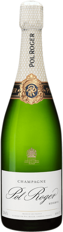 133,95 € 免费送货 | 白起泡酒 Pol Roger 香槟 预订 A.O.C. Champagne 香槟酒 法国 Pinot Black, Chardonnay 瓶子 Magnum 1,5 L
