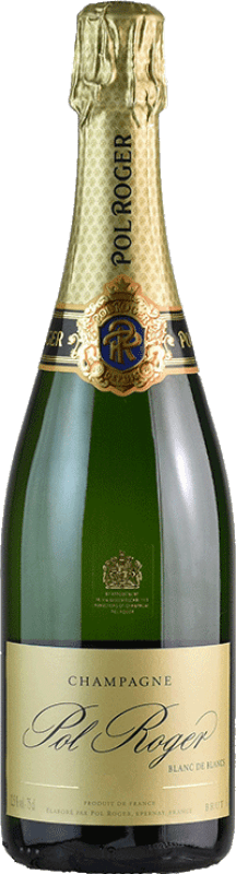 108,95 € 免费送货 | 白起泡酒 Pol Roger Blanc de Blancs A.O.C. Champagne 香槟酒 法国 Chardonnay 瓶子 75 cl