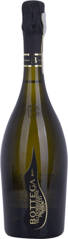 14,95 € 免费送货 | 白起泡酒 Bottega Extra Dry 额外的干燥 D.O.C.G. Prosecco di Conegliano-Valdobbiadene 意大利 Glera 瓶子 75 cl