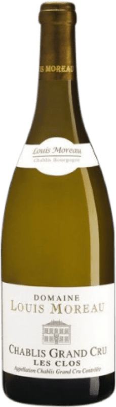 96,95 € Envio grátis | Vinho branco Louis Moreau Les Clos A.O.C. Chablis Grand Cru Borgonha França Chardonnay Garrafa 75 cl