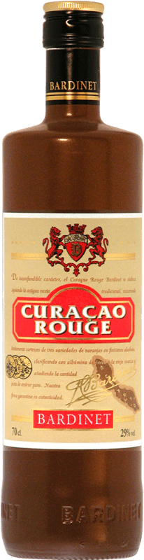 16,95 € Envío gratis | Licores Bardinet Curaçao Rouge Licor de Naranja España Botella 70 cl