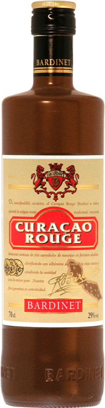 16,95 € Free Shipping | Curaçao Bardinet Curaçao Rouge Licor de Naranja Spain Bottle 70 cl