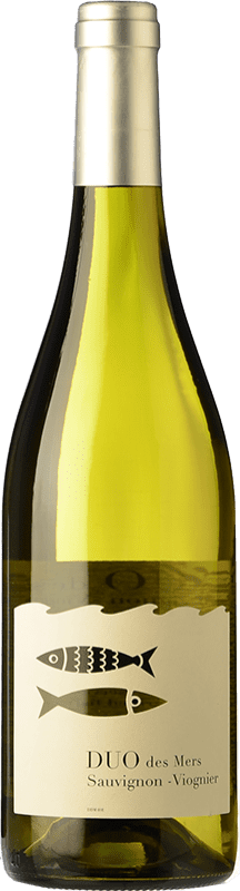 8,95 € Spedizione Gratuita | Vino bianco Producteurs Réunis Duo Des Mers I.G.P. Vin de Pays d'Oc Francia Viognier, Sauvignon Bottiglia 75 cl