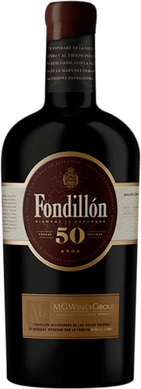 154,95 € 免费送货 | 甜葡萄酒 Monovar Fondillón 特级珍藏 1968 D.O. Alicante 巴伦西亚社区 西班牙 Monastrell — 莫纳斯特雷尔 50 岁 中瓶装 50 cl