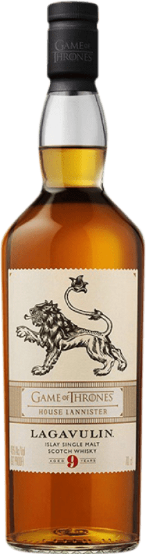 111,95 € Free Shipping | Whisky Single Malt Lagavulin Edición Limitada Juego de Tronos Casa Lannister 9 Years Bottle 70 cl
