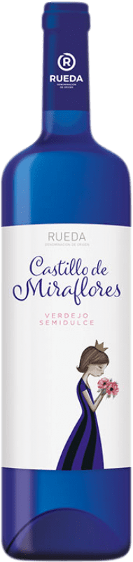 8,95 € 免费送货 | 白酒 Valdespino Castillo de Miraflores 半干半甜 D.O. Rueda 卡斯蒂利亚莱昂 Verdejo 瓶子 75 cl