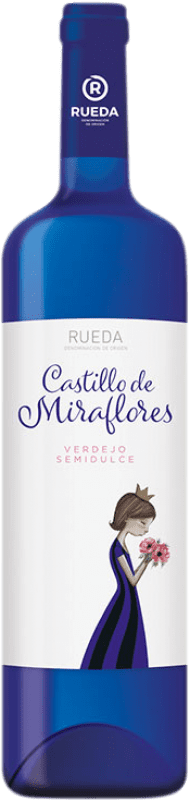 9,95 € Kostenloser Versand | Weißwein Valdespino Castillo de Miraflores Semiseco — Halbtrocken D.O. Rueda Kastilien und León Spanien Verdejo 75 cl