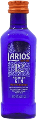 2,95 € Spedizione Gratuita | Genever Gin Larios 12 Botánicos Premium, Mediterranean — Mediterranea Spagna Bottiglietta Mignon 5 cl Flor de Azahar — Fiore d'Arancio
