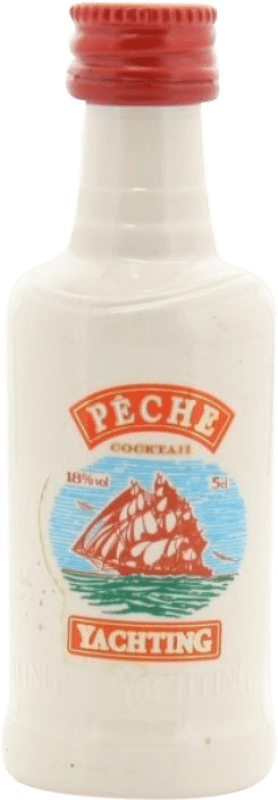 2,95 € Free Shipping | Liqueurs Yachting Spain Miniature Bottle 5 cl Pêche — Peach, Whisky