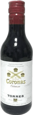 3,95 € Бесплатная доставка | Красное вино Torres Coronas D.O. Catalunya Каталония Испания Маленькая бутылка 18 cl