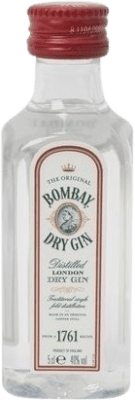 2,95 € Envio grátis | Gin Bombay London Dry Gin Reino Unido Garrafa Miniatura 5 cl