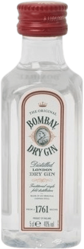 2,95 € Envio grátis | Gin Bombay London Dry Gin Reino Unido Garrafa Miniatura 5 cl