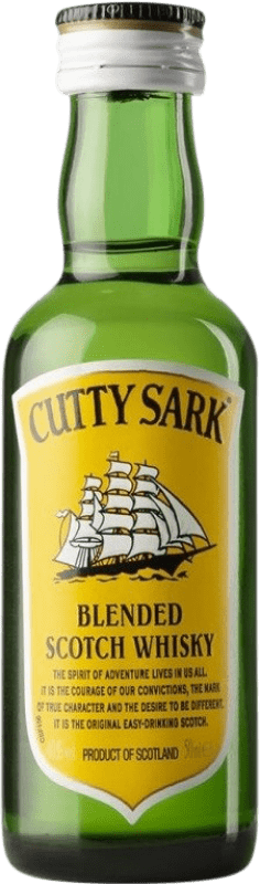 3,95 € Envío gratis | Whisky Blended Cutty Sark Botellín Miniatura 5 cl