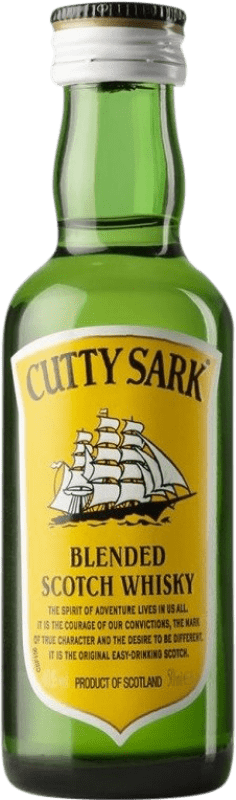 2,95 € Spedizione Gratuita | Whisky Blended Cutty Sark Regno Unito Bottiglietta Mignon 5 cl