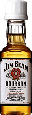 2,95 € Envío gratis | Whisky Bourbon Jim Beam Botellín Miniatura 5 cl