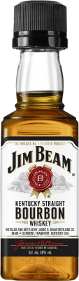 3,95 € Envío gratis | Whisky Bourbon Jim Beam Botellín Miniatura 5 cl