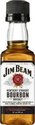 2,95 € Spedizione Gratuita | Whisky Bourbon Jim Beam stati Uniti Bottiglietta Mignon 5 cl