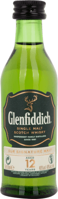 3,95 € Envoi gratuit | Single Malt Whisky Glenfiddich Royaume-Uni 12 Ans Bouteille Miniature 5 cl