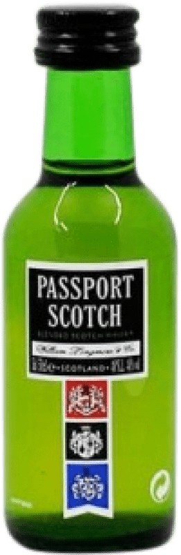 1,95 € Envío gratis | Whisky Blended Passport Scoth Botellín Miniatura 5 cl