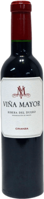 9,95 € Бесплатная доставка | Красное вино Viña Mayor старения D.O. Ribera del Duero Кастилия-Леон Испания Tempranillo Половина бутылки 37 cl
