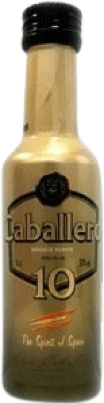 2,95 € Envío gratis | Licores Caballero Ponche 10 España Botellín Miniatura 5 cl