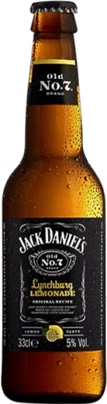 32,95 € Бесплатная доставка | Коробка из 12 единиц Напитки и миксеры Jack Daniel's Old No.7 Lynchburg Lemonade треть литровая бутылка 33 cl