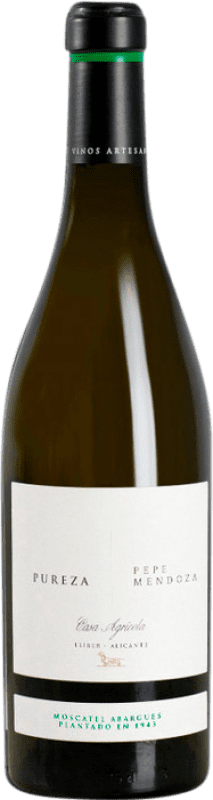 23,95 € Envío gratis | Vino blanco Pepe Mendoza Casa Agrícola Pureza Blanco D.O. Alicante Comunidad Valenciana España Moscato Botella 75 cl
