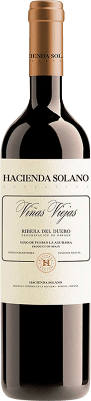 43,95 € 免费送货 | 红酒 Hacienda Solano Viñas Viejas D.O. Ribera del Duero 卡斯蒂利亚莱昂 西班牙 Tempranillo 瓶子 Magnum 1,5 L