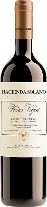57,95 € Spedizione Gratuita | Vino rosso Hacienda Solano Viñas Viejas D.O. Ribera del Duero Castilla y León Spagna Tempranillo Bottiglia Magnum 1,5 L