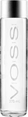 2,95 € Envio grátis | Caixa de 24 unidades Água VOSS Water Meia Garrafa 37 cl