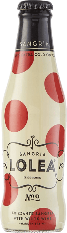 7,95 € Envio grátis | Caixa de 4 unidades Sangria Lolea Nº 2 White Frizzante Espanha Garrafa Pequena 20 cl