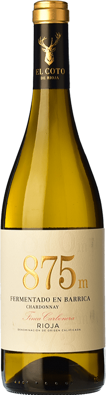 17,95 € Бесплатная доставка | Белое вино Coto de Rioja 875 Ферментировано в бочке D.O.Ca. Rioja Ла-Риоха Испания Chardonnay — Шардоне Бутылка 75 cl