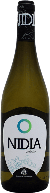 12,95 € Envío gratis | Vino Blanco Nidia D.O. Rueda Castilla y León España Verdejo 75 cl