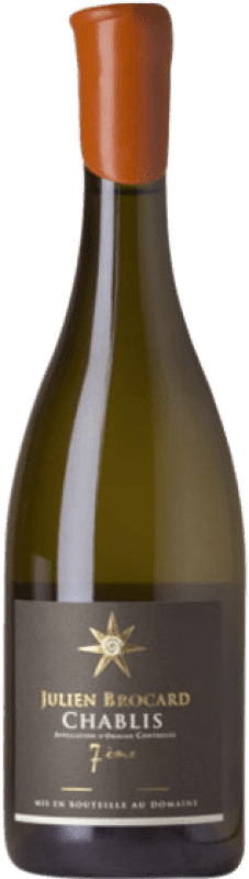 44,95 € 免费送货 | 白酒 Julien Brocard 7 Lieux Nature A.O.C. Chablis 勃艮第 法国 Chardonnay 瓶子 75 cl