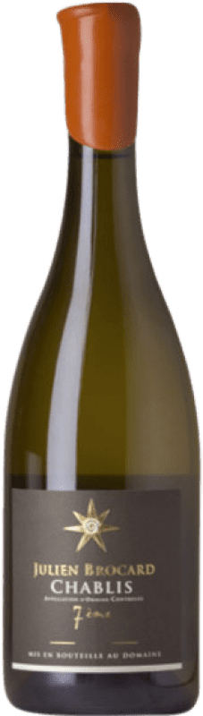 33,95 € Envio grátis | Vinho Branco Julien Brocard 7 Lieux Nature A.O.C. Chablis Borgonha França Chardonnay 75 cl