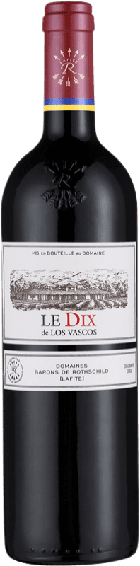 68,95 € 免费送货 | 红酒 Barons de Rothschild Los Vascos Le DIX I.G. Valle de Colchagua 科尔查瓜谷 智利 Syrah, Cabernet Sauvignon, Carmenère 瓶子 75 cl