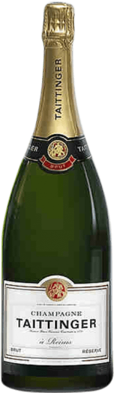 133,95 € Kostenloser Versand | Weißer Sekt Taittinger Brut Reserve A.O.C. Champagne Champagner Frankreich Pinot Schwarz, Chardonnay, Pinot Meunier Magnum-Flasche 1,5 L
