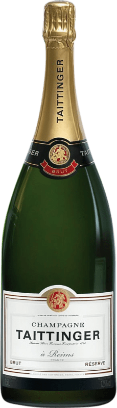 125,95 € Envoi gratuit | Vin Mousseux Blanc Taittinger Brut Réserve A.O.C. Champagne Champagne France Pinot Noir, Chardonnay, Pinot Meunier Bouteille Magnum 1,5 L