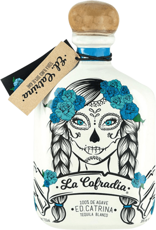 69,95 € Бесплатная доставка | Текила La Cofradía Edición Catrina Blanco Silver бутылка 70 cl