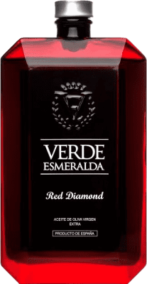 36,95 € Envío gratis | Aceite de Oliva Verde Esmeralda Diamond Red — Edición Roja, Premium, AOVE Virgen Extra Andalucía España Royal Botella Medium 50 cl