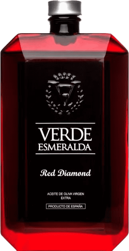 34,95 € Spedizione Gratuita | Olio d'Oliva Verde Esmeralda Premium Red Diamond Spagna Royal Bottiglia Medium 50 cl