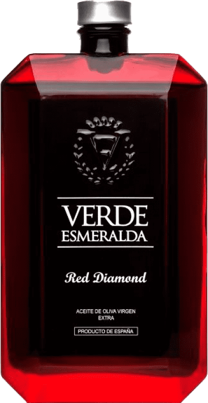 33,95 € Spedizione Gratuita | Olio d'Oliva Verde Esmeralda Diamond Red — Edizione Rossa, Premium, EVO Extra Vergine Andalusia Spagna Royal Bottiglia Medium 50 cl